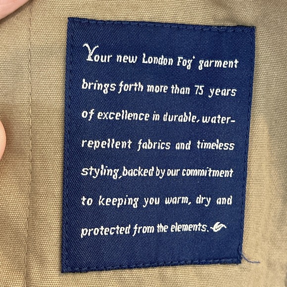 Khaki London Fog Limited Edition Women Sz 12 Zipper Lined‎ Raincoat  Trench Coat - Picture 9 of 15